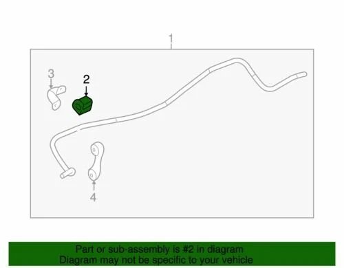 Barra estabilizadora aislante genuina GM 2005-2012 Chevrolet Pontiac Saturn 25890813 Foto 2 de 2