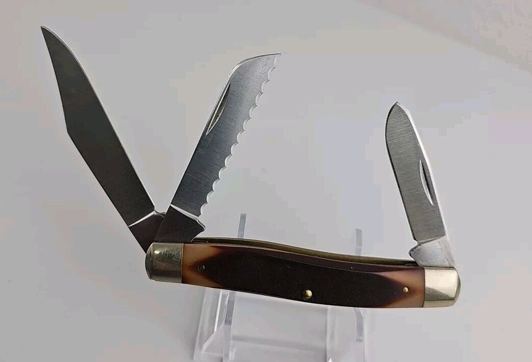VINTAGE SCHRADE USA 89OT OLD TIMER 890T BLAZER 3 BLADE VINTAGE SCHRADE USA 89OT OLD TIMER 890T BLAZER 3 BLADE