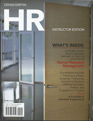 Human Resource Management by A DeNisi (2011, Paperback) Instructor Edition