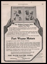 1912 Fort Wayne Indiana Motors Electric Works "Picture Book" Vintage Print Ad