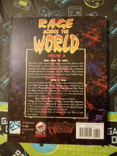 Werewolf the Apocalypse Rage Across the World Volume 3 White Wolf RPG WW3071 - Picture 5 of 5
