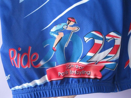 Owayo Cycling Jersey XL cycle top, Paris to Hayling Island Charity Ride, 23" pit - Picture 2 of 5