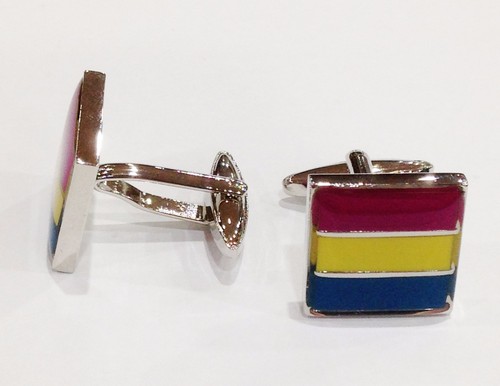 52119 BRISBANE LIONS AFL MENS TEAM LOGO COLOUR GIFT BOXED CUFF LINKS CUFFLINKS - Picture 3 of 4