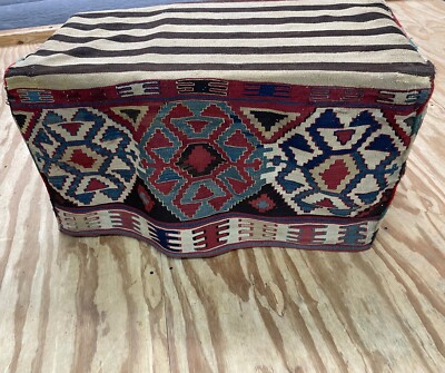 Antique Shahsavan Mafrash Kilim/Rug cargo or Bedding bag , c-1900's,#15803