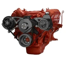 BLACK Big Block Chrysler Serpentine System Power Steering MOPAR 426 440