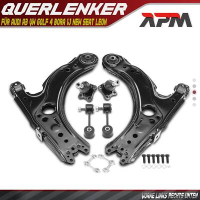 2x Querlenker+2x Koppelstangen Vorne für Audi A3 VW Golf 4 Bora 1J New Seat Leon