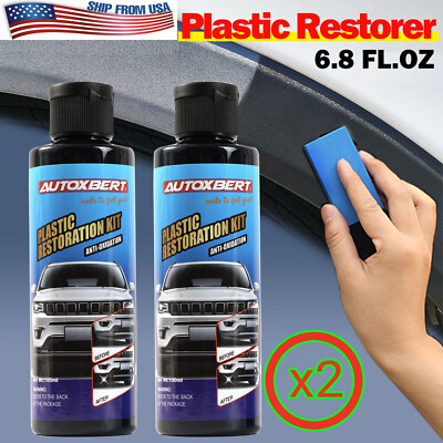 6.8FL.OZ Car Plastic Part Refurbish Agent Trim Restorer Restoration Accessories.