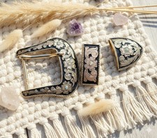 Women's Western 3PC Belt Buckle Set