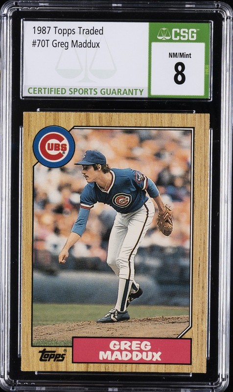 1987 TOPPS TRADED #70T GREG MADDUX ROOKIE RC CSG 8