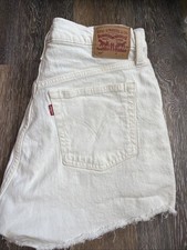 Levi s 501 Women s White Denim Jean Shorts