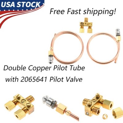 Pilot Tube with 2065641 Pilot Valve for Range Oven Dual Pilot Burner Assembly
