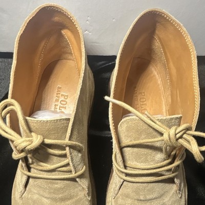 Polo Ralph Lauren Beige Suede Lace Up Chukka Ankle Boots  display picture 3