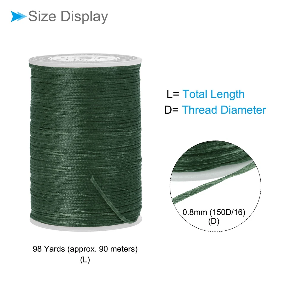 Sewing Threads 98 Yards 150D/0.8mm Stitching Threads Dark Green - Image 2 of 4