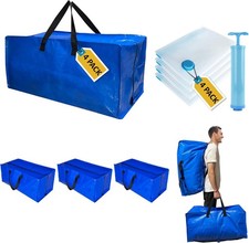8 Pack Heavy Duty Extra Large Moving Bags with Backpack Straps