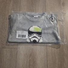 Janie And Jack Boys STAR WARS Stormtrooper Sweater Size 3 Gray