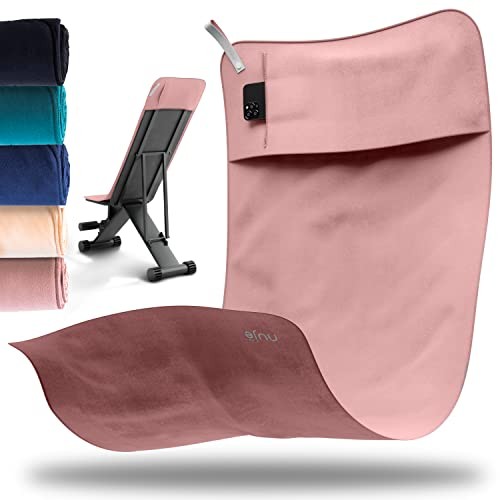 Serviette de fitness en microfibre avec pochette grise 40x80 cm