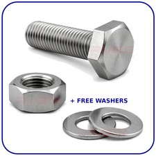 BOLTS AND NUTS M10 M12 FULLY THREADED SCREWS WITH NUTS ZINC PLATED FREE WASHERS