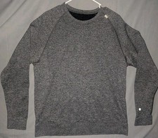 Lululemon Engineered Warmth Textured Sweater Crew Long Sleeve Gray Men XL Merino