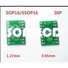 6pcs SOP16 SSOP16 TSSOP16 to DIP16 0.65/1.27mm IC adapter PCB board CA NEW bn