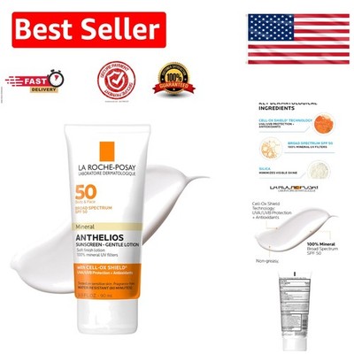 Anthelios Gentle Mineral Sunscreen SPF 50 - Antioxidant Protection, Easy Apply