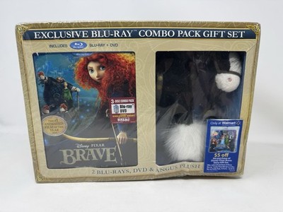 Brand New Disney Brave Blu Ray & Angus Plush Exclusive Gift Combo Pack