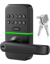 Keyless Entry Door Lock with Backlit Keypad and Auto-Lock, Keypad and Key Access