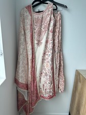 Lashkaraa Cream Multicolor Floral Printed Sharara Suit - NEW With Tags - Size S