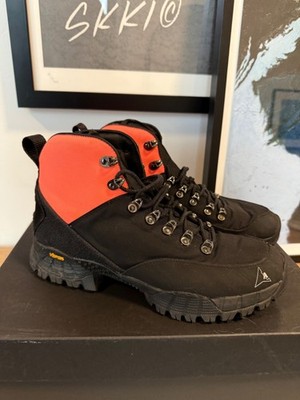 1017 ALYX 9SM x ROA LACE UP HIKING BOOTS ORANGE - 42 / 9