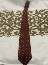 Brooks Brothers Makers Tie Burgundy Geometric Silk Necktie