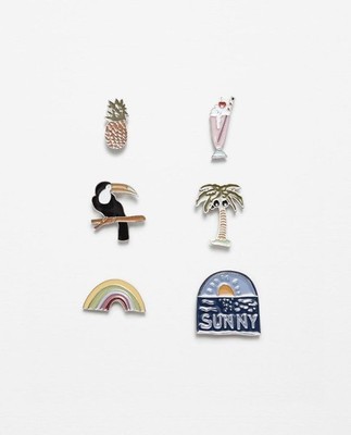 Enamel & Recycled Brass Pin Set - 4 Pack view 3