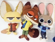Disney Zootopia Judy Hopps, Nick Wilde, Finnick, Clawhauser 14" - 15" Plush Set