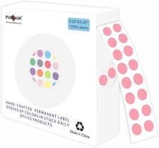 1000 PCS Color Coding Labels Circle Dot Stickers,1/4 Inch Roll Colorful Coding