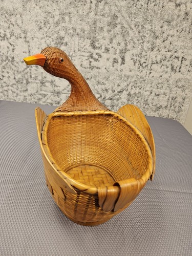Vintage Ente Rattan Korb - Bild 2 von 6