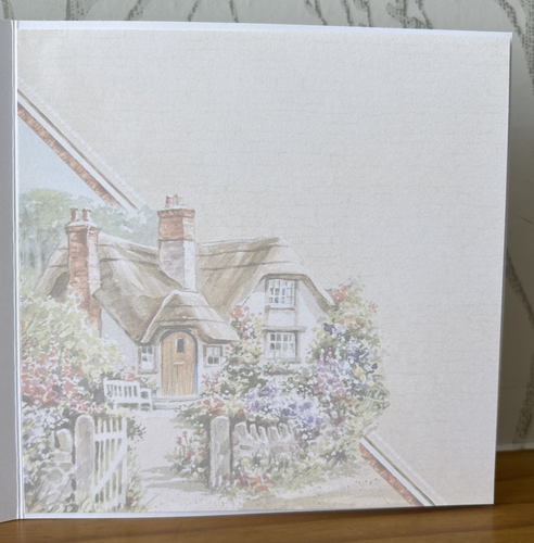 Handmade 6"x6" Country Cottage Themed Birthday Card - Picture 4 of 4