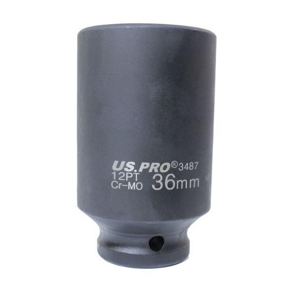 US Pro Bergen 36mm 1/2"" Drive Deep Impact Socket - 12 Point