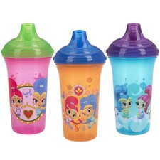 Nuby 3 Piece No Spill Easy Sippy Cups with Vari-Flo Valve Hard Spout, 9 Oz, N...