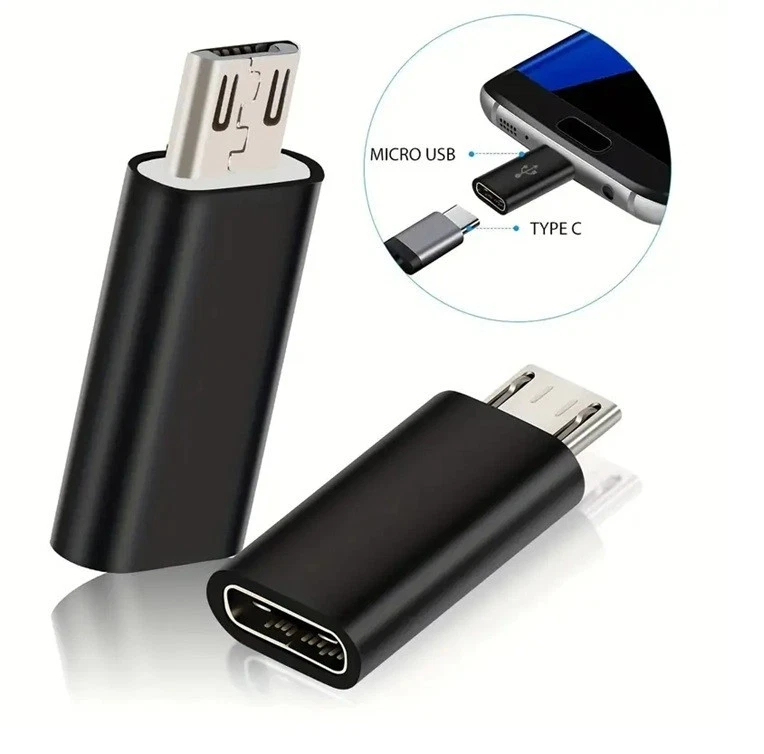 Micro USB auf USB-C Adapter Typ-C Konverter für Smartphone Tablet Kindle - Bild 2 von 4