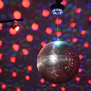 Yescom 16" Large Disco Ball with Motor and Light 6RPM Rotator & 3W RGB Spotlight