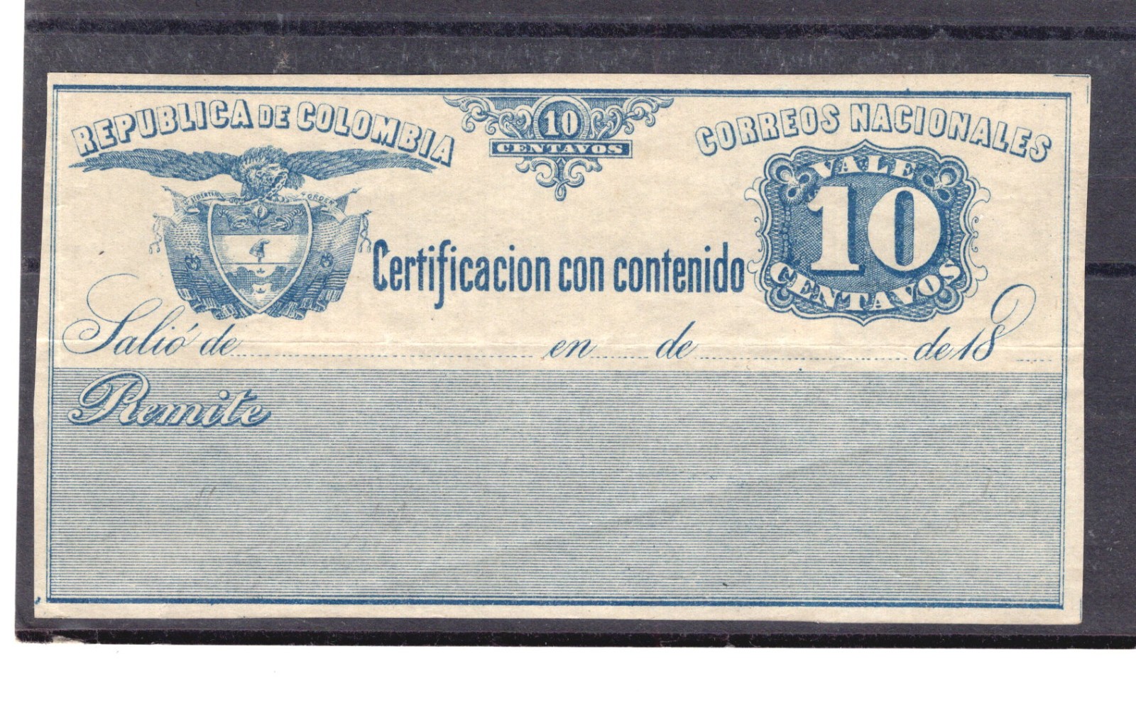 Colombia,   G17   Cubiertas    unused