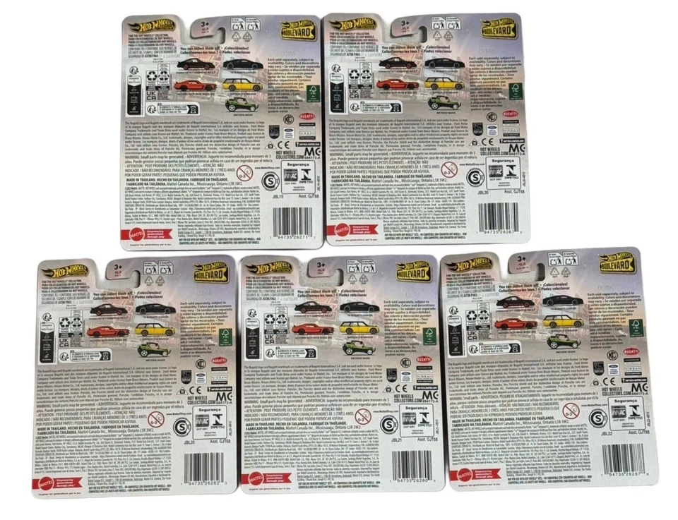 Hot Wheels Premium Boulevard 2025 Mix 2 #121-125 Juego de 5 GJT68-B **EN MANO** Foto 2 de 2