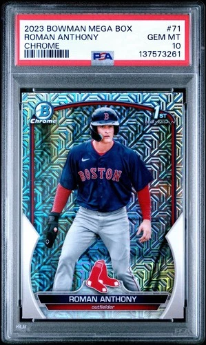 ROMAN ANTHONY 1st 2023 Bowman Chrome Mega Box Refractor PSA 10 Boston Red Sox