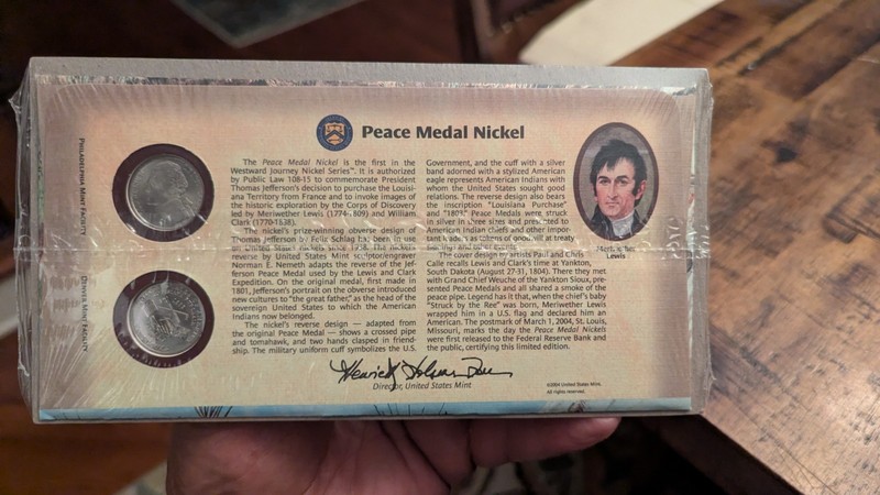 U.S. MINT PEACE MEDAL NICKEL Westward Journey Nickel Series Peace Medal Lot of 5
