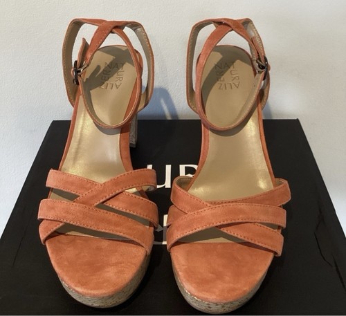 NWOB Naturalizer Mallory Ankle Strap Platform Sandals Pottery Orange Size 9M - Picture 3 of 7