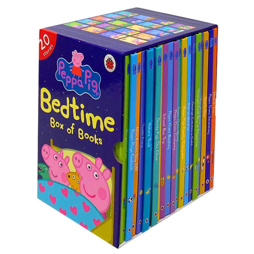 Peppa Pig Bedtime Box of 20 Books  Fun kids stories for bedtime & ea | Ladybird