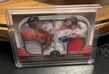 2022 Topps Tribute Dual Relic #DR2-DB Devers Bogaerts Boston Red Sox