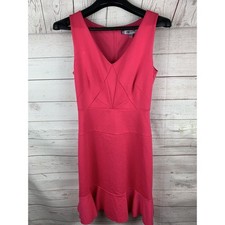 JENNIFER LOPEZ Sleeveless Dress Womens size 2 Pink Ruffle hem