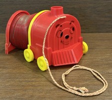 Vintage Slinky Train Pull Toy Collectible AS-IS Missing Caboose
