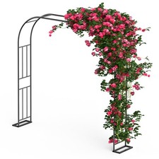 Xverycan Arco da Giardino 240x240cm Arco in Metallo per Rose Piante Rampicanti