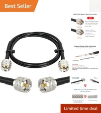 3ft Low Loss PL259 Male Coaxial Cable - Ideal for Antenna Analyzer & SWR Meter