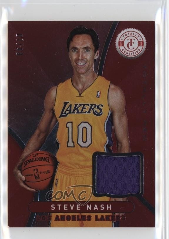 2012 Panini Totally Certified Memorabilia Red Prime 7/49 Steve Nash #81 HOF 3z3